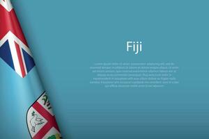 national flag Fiji isolated on background with copyspace vector