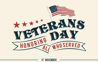 Template vector United States flag for Veterans Day