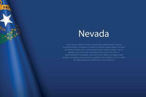 flag Nevada, state of United States, isolated on background with copyspace vector