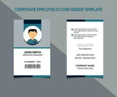 Eye catching Minimal Simple and Clean business id card template. Professional id card design template.Company employee id card template. vector