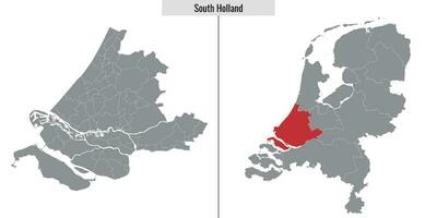 map region of Netherlands vector