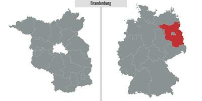 mapa estado de Alemania vector
