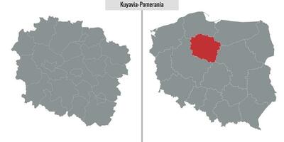 mapa provincia de Polonia vector