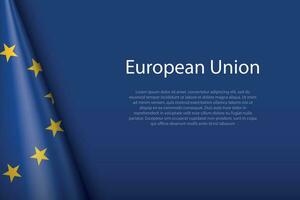 national flag European Union isolated on background with copyspace vector