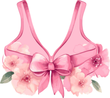 Watercolor Breast Cancer Awareness Clipart Illustration, Created With Generative AI Technology png