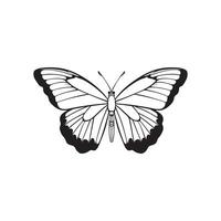 Minimal Butterfly Icon Logo Design vector