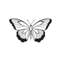 mínimo mariposa icono logo diseño vector