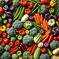 Food concept background assorted fresh vegetables. AI Generative photo