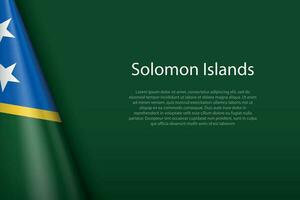 national flag Solomon Islands isolated on background with copyspace vector