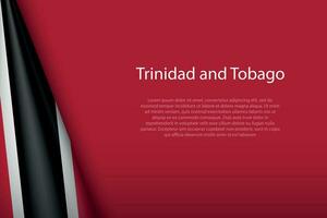 national flag Trinidad and Tobago isolated on background with copyspace vector