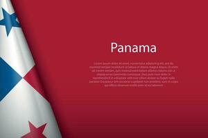 national flag Panama isolated on background with copyspace vector