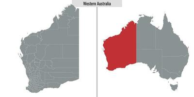 map state of Australia vector