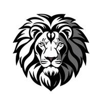 Lion head flat design vector icon. Template for logo