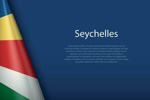 national flag Seychelles isolated on background with copyspace vector