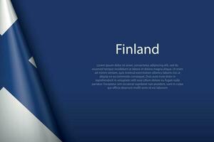 national flag Finland isolated on background with copyspace vector