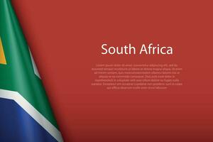 national flag South Africa isolated on background with copyspace vector