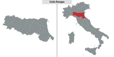 mapa provincia de emilia-romagna vector