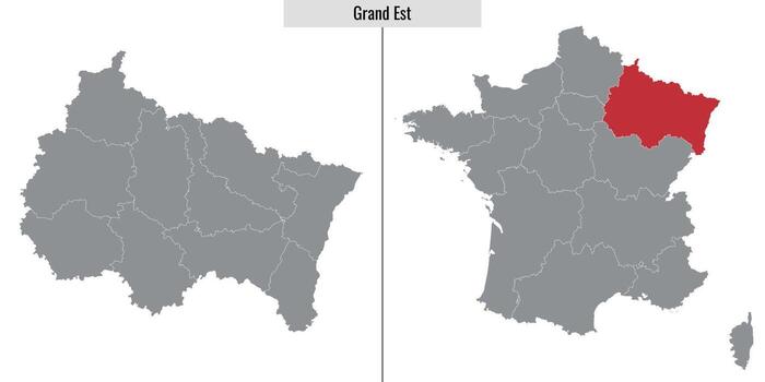 map region of France vector