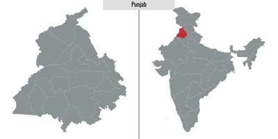 mapa estado de India vector