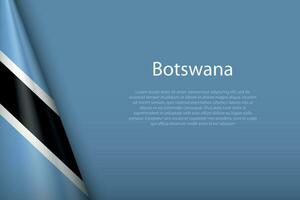 national flag Botswana isolated on background with copyspace vector