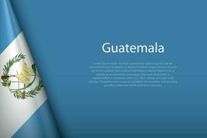 national flag Guatemala isolated on background with copyspace vector