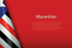 flag Maranhao, state of Brazil, isolated on background with copyspace vector