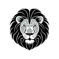 Lion head flat design vector icon. Template for logo