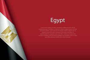 national flag Egypt isolated on background with copyspace vector