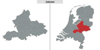 map region of Netherlands vector