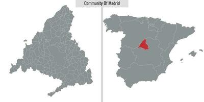 map region of Spain vector