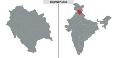 mapa estado de India vector