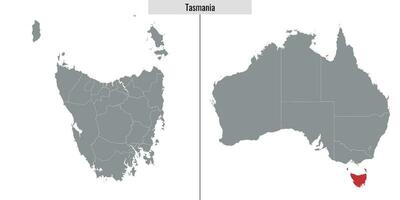 mapa estado de Australia vector