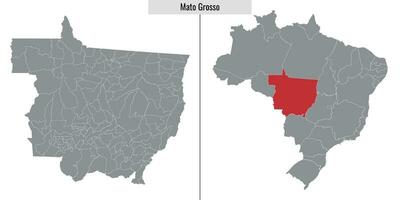 mapa estado de Brasil vector