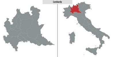 mapa provincia de Italia vector