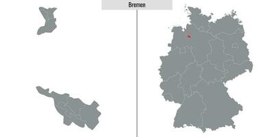 mapa estado de Alemania vector