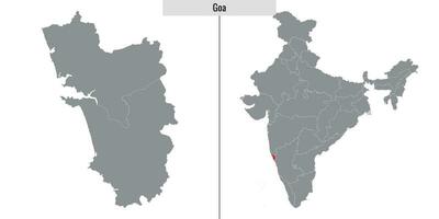 mapa estado de India vector