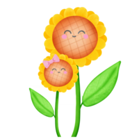 waterverf zonnebloem illustratie png