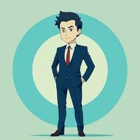 Business man cartoon character. Businessman flat design illustration vector