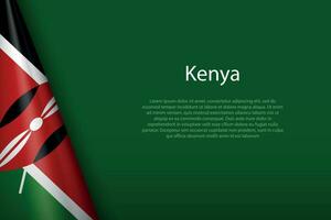 national flag Kenya isolated on background with copyspace vector