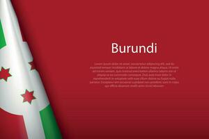 national flag Burundi isolated on background with copyspace vector