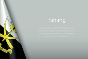 bandera pahang, estado de Malasia, aislado en antecedentes con copyspace vector