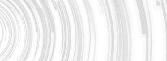 Gray circular lines abstract futuristic tech banner vector