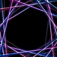 Blue ultraviolet neon laser lines futuristic tech background vector