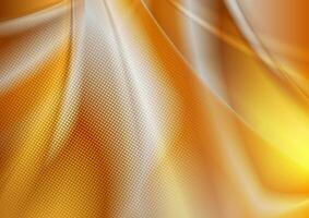 Bronze smooth glossy waves abstract elegant background vector