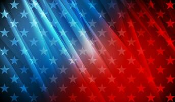 Bright glossy USA flag abstract background vector