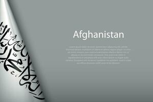 national flag Afghanistan isolated on background with copyspace vector