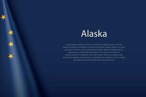 flag Alaska, state of United States, isolated on background with copyspace vector