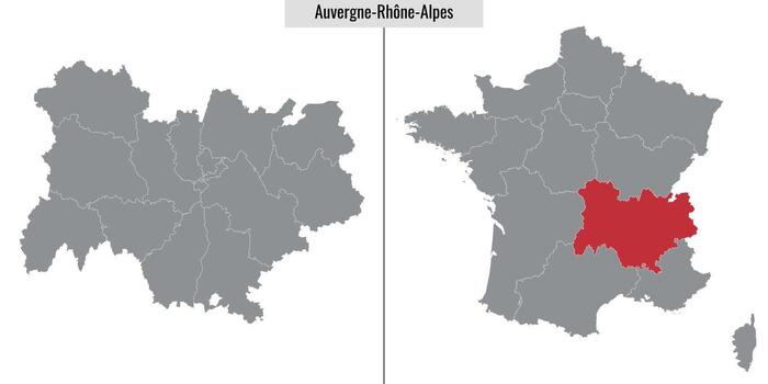 map region of France vector