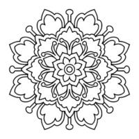 mandala coloring page for adult - simple and easy mandalas coloring pages - large print mandala coloring pages vector