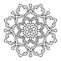 mandala coloring page for adult - simple and easy mandalas coloring pages - large print mandala coloring pages vector